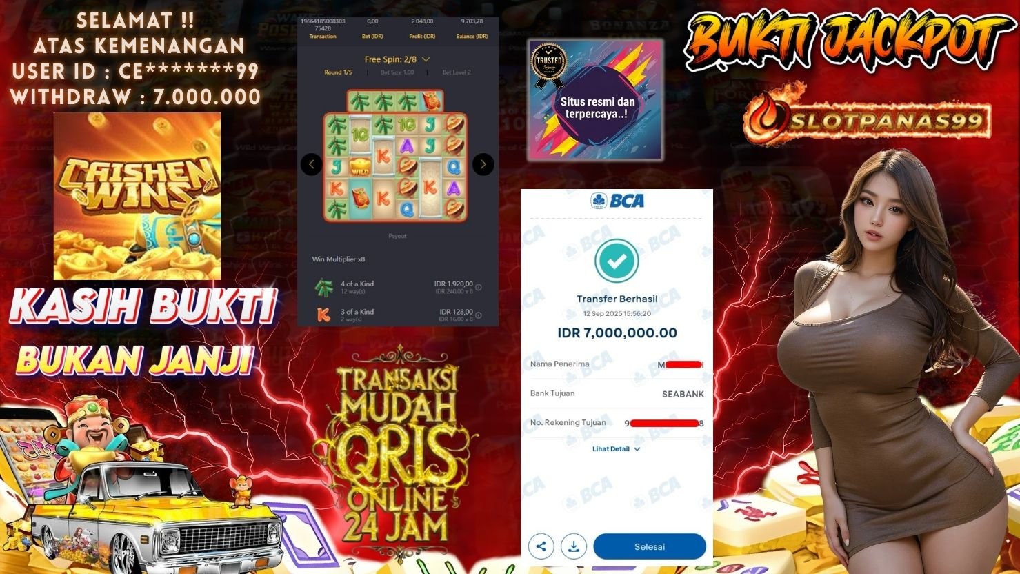 SLOTPANAS99 JACKPOT SLOT CAISHEN WINS